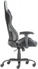 Alpha Racing gamer szék | műbőr borítás | acél lábkereszt | design görgők | fekete-szürke