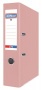 Iratrendező, 75 mm, A4, PP/karton, élvédő sínnel,  DONAU 'Life', pasztell rózsaszín