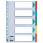 Regiszter, karton, A4, 5 részes, írható előlappal, ESSELTE 'Standard', színes