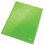 Gyorsfűző, laminált karton, A4, LEITZ 'Wow', zöld