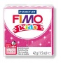 Gyurma, 42 g, égethető, FIMO 'Kids', glitteres rózsaszín