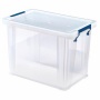 Műanyag tároló doboz, átlátszó, 18,5 liter, FELLOWES, 'ProStore™'
