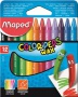 Zsírkréta, MAPED 'Color`Peps Wax', 12 különböző szín