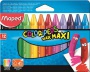 Zsírkréta, vastag, MAPED 'Color`Peps MAXI Wax', 12 különböző szín