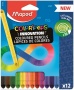 Színes ceruza készlet, háromszögletű, MAPED 'Color`Peps INFINITY', 12 különböző szín