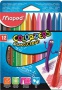 Zsírkréta, MAPED 'Color`Peps' PlastiClean, 12 különböző szín