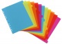 Regiszter, műanyag, A4 Maxi, 12 részes, VIQUEL, 'Happy Fluo', színes