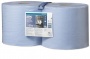 Törlőpapír, tekercses, 26,2 cm átmérő, W2 rendszer, 3 rétegű, TORK 'Ipari nagy teljesítményű', kék