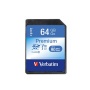 Memóriakártya, SDXC, 64GB, CL10/U1, 90/10 MB/s, VERBATIM Premium