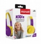Fejhallgató, gyerek méret, vezeték nélküli, Bluetooth, mikrofonnal, MAXELL HP-BT350, lila-sárga