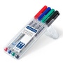 Alkoholmentes marker készlet, OHP, 0,6 mm, STAEDTLER Lumocolor® 316 F, 4 különböző szín
