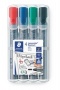 Flipchart marker, 2 mm, kúpos, STAEDTLER Lumocolor 356, 4 különböző szín