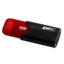 Pendrive, 256GB, USB 3.2, EMTEC 'B110 Click Easy', fekete-piros