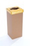 Szelektív hulladékgyűjtő, újrahasznosított, 50 l, RECOBIN 'Office', sárga