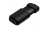 Pendrive, 32GB, USB 2.0, 10/4MB/sec, VERBATIM PinStripe, fekete