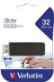 Pendrive, 32GB, USB 2.0, VERBATIM 'Slider', fekete