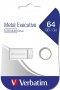 Pendrive, 64GB, USB 2.0,  VERBATIM 'Executive Metal', ezüst